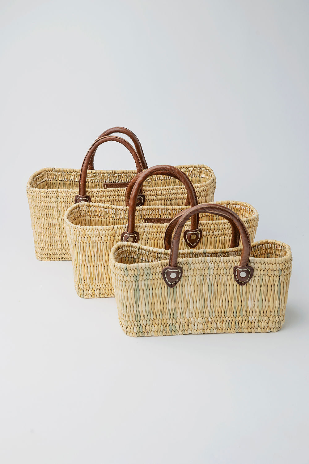 Straw Bag 3 set Low