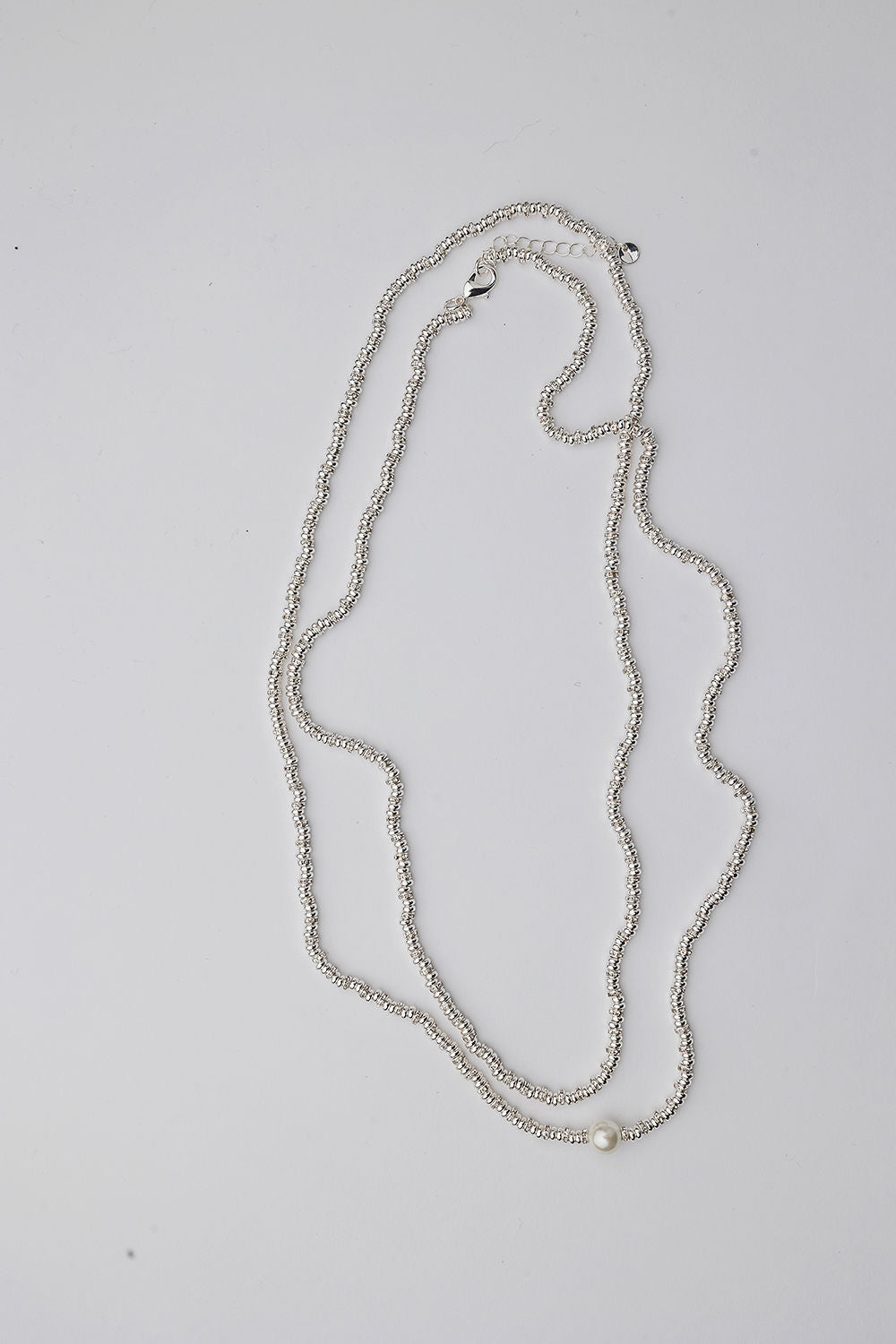 Glow Long Necklace Silver