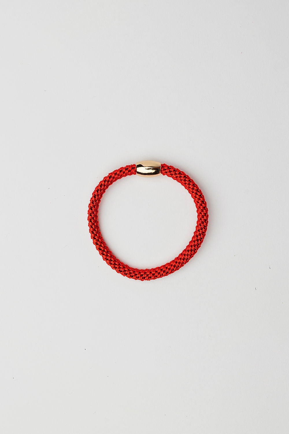 Elastic Hairband Thin Red w Gold *NEWS