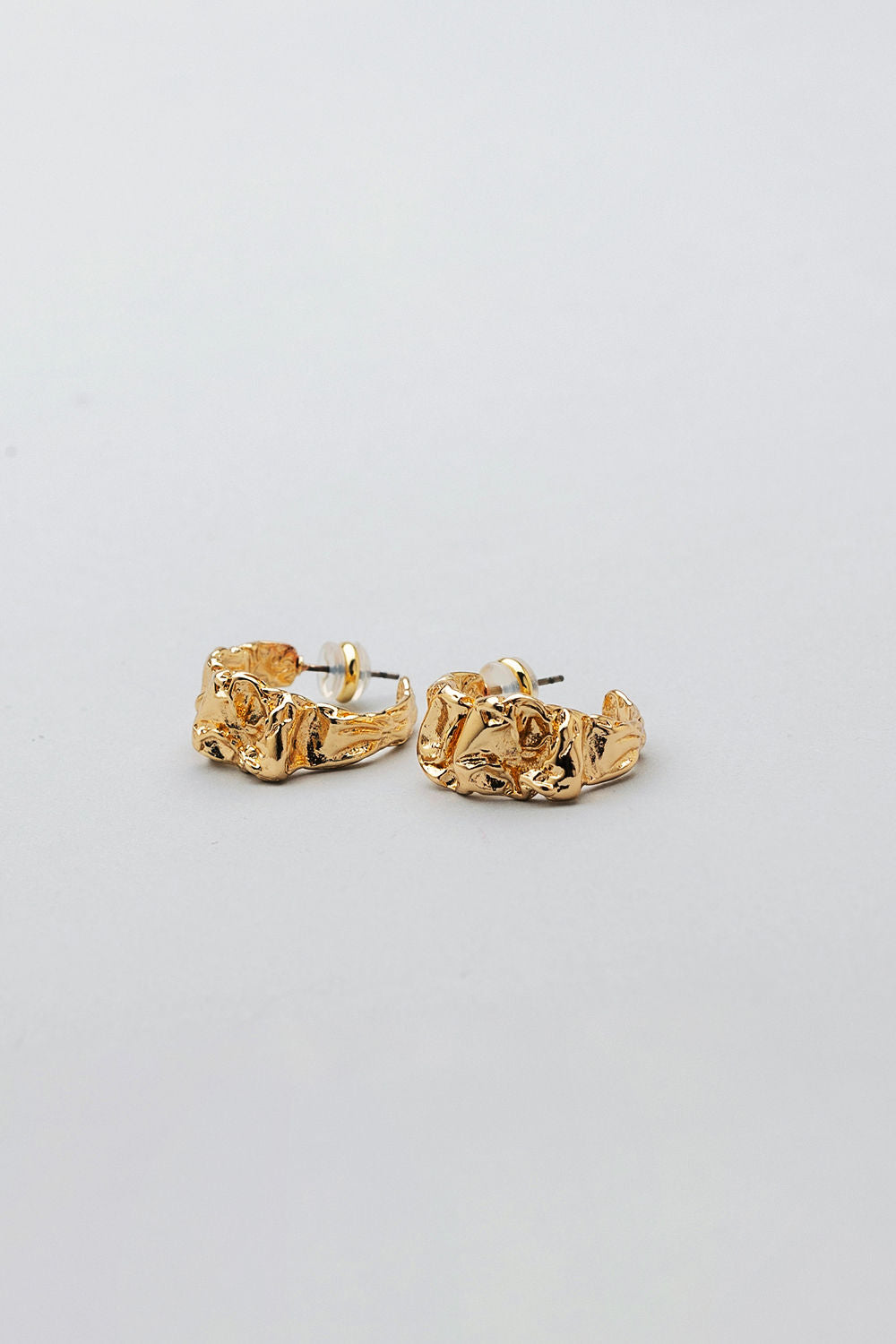 Hammered Hoops Gold M