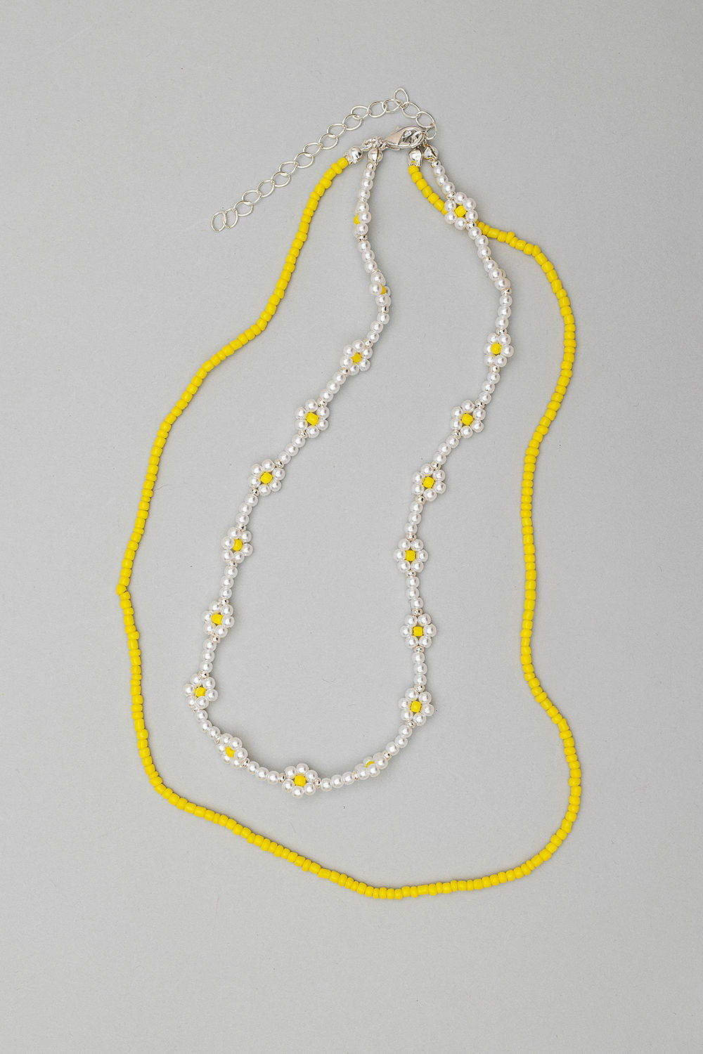 Summer Twin Flower necklace yellow