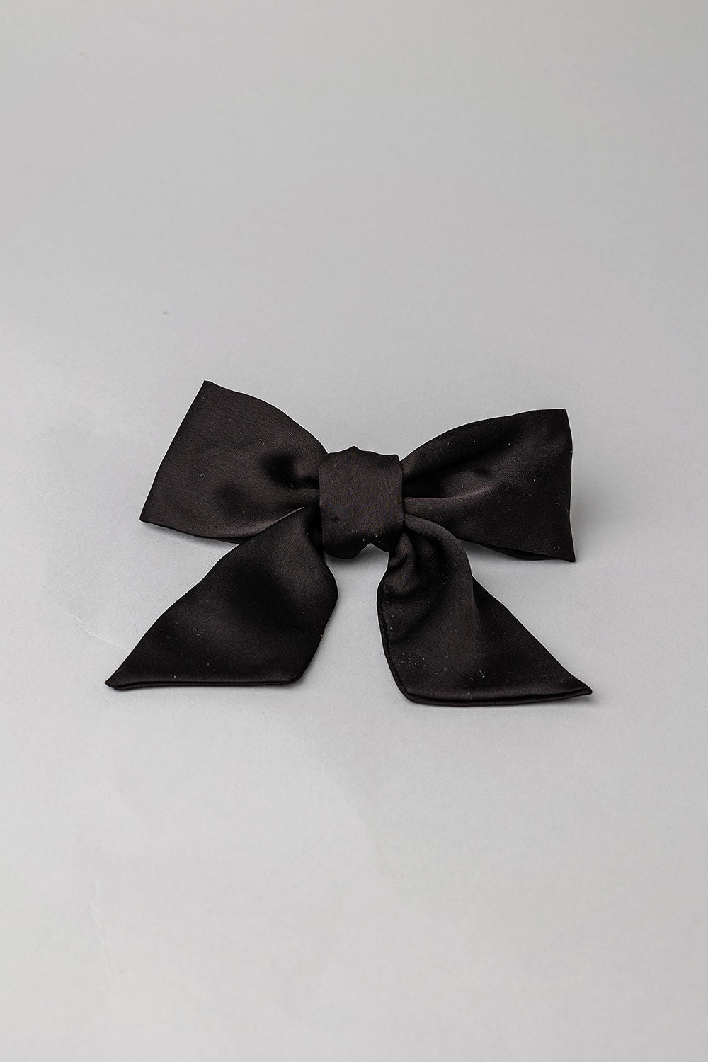 Bow Hair Clip Satin Black