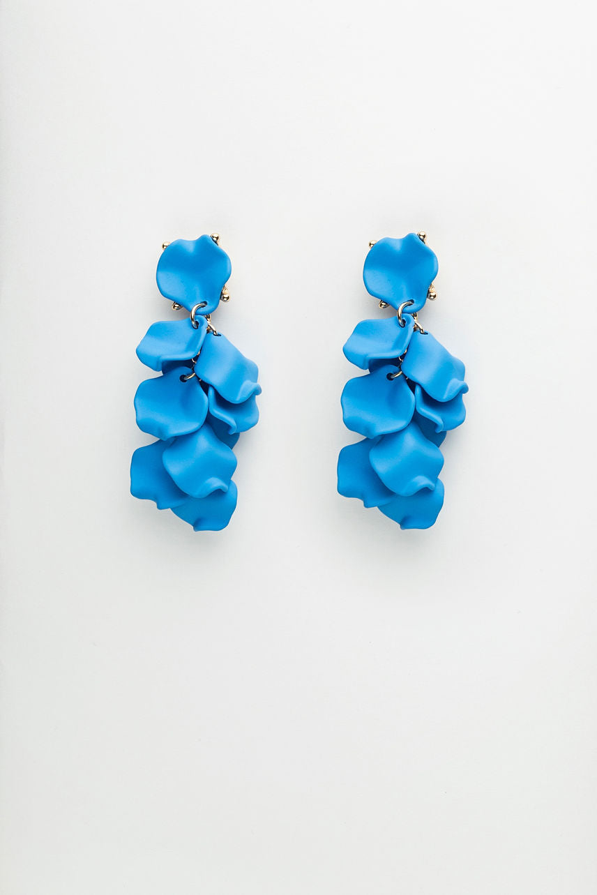 Leaf Earrings Mini Sky Blue