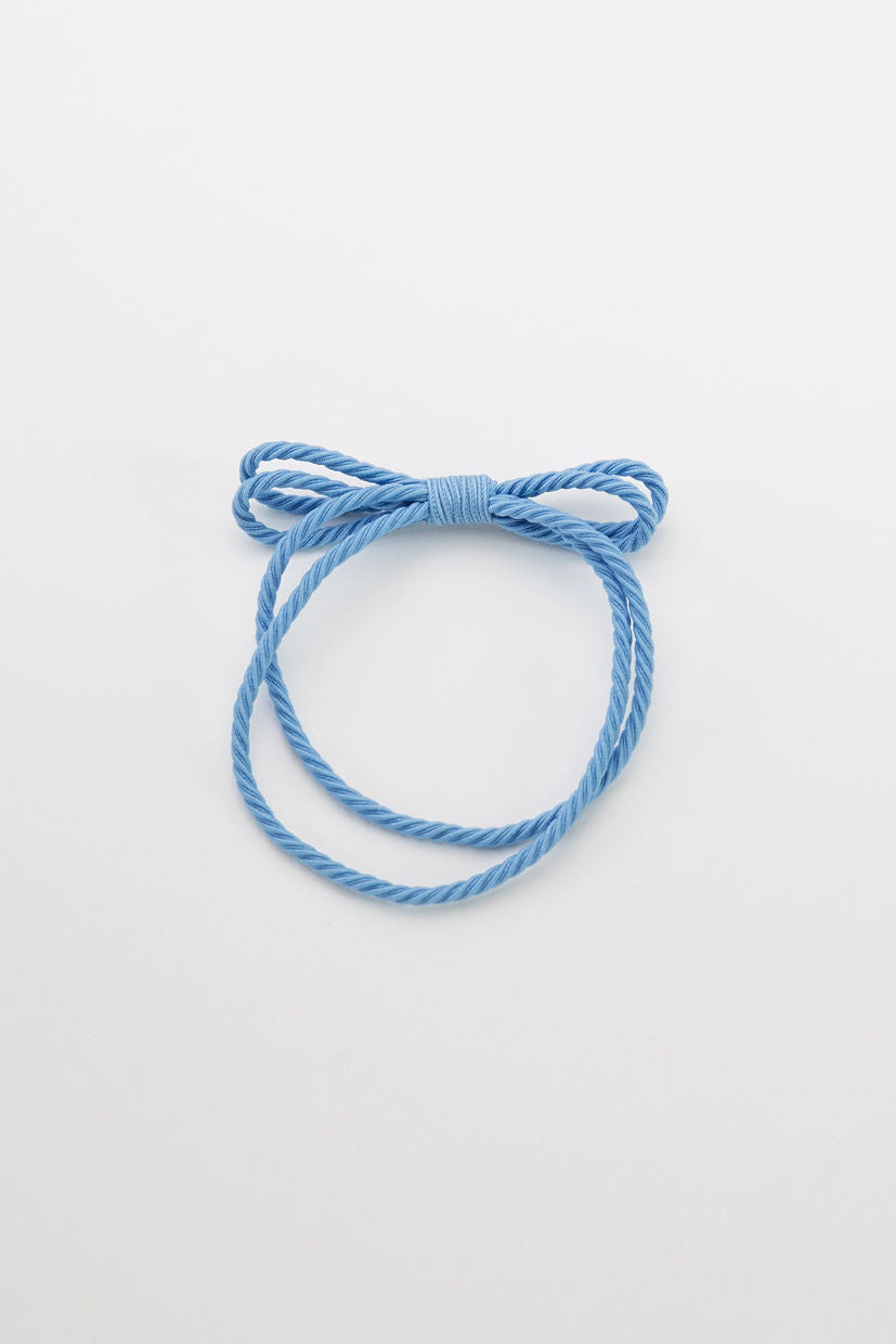 Bow Elastic Hairband Light Blue