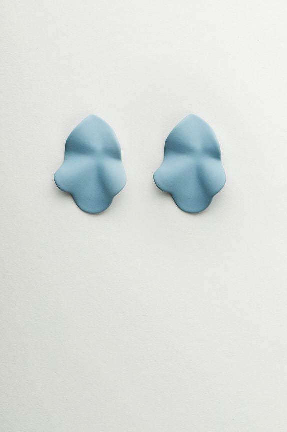 Lip Earrings Light Blue S