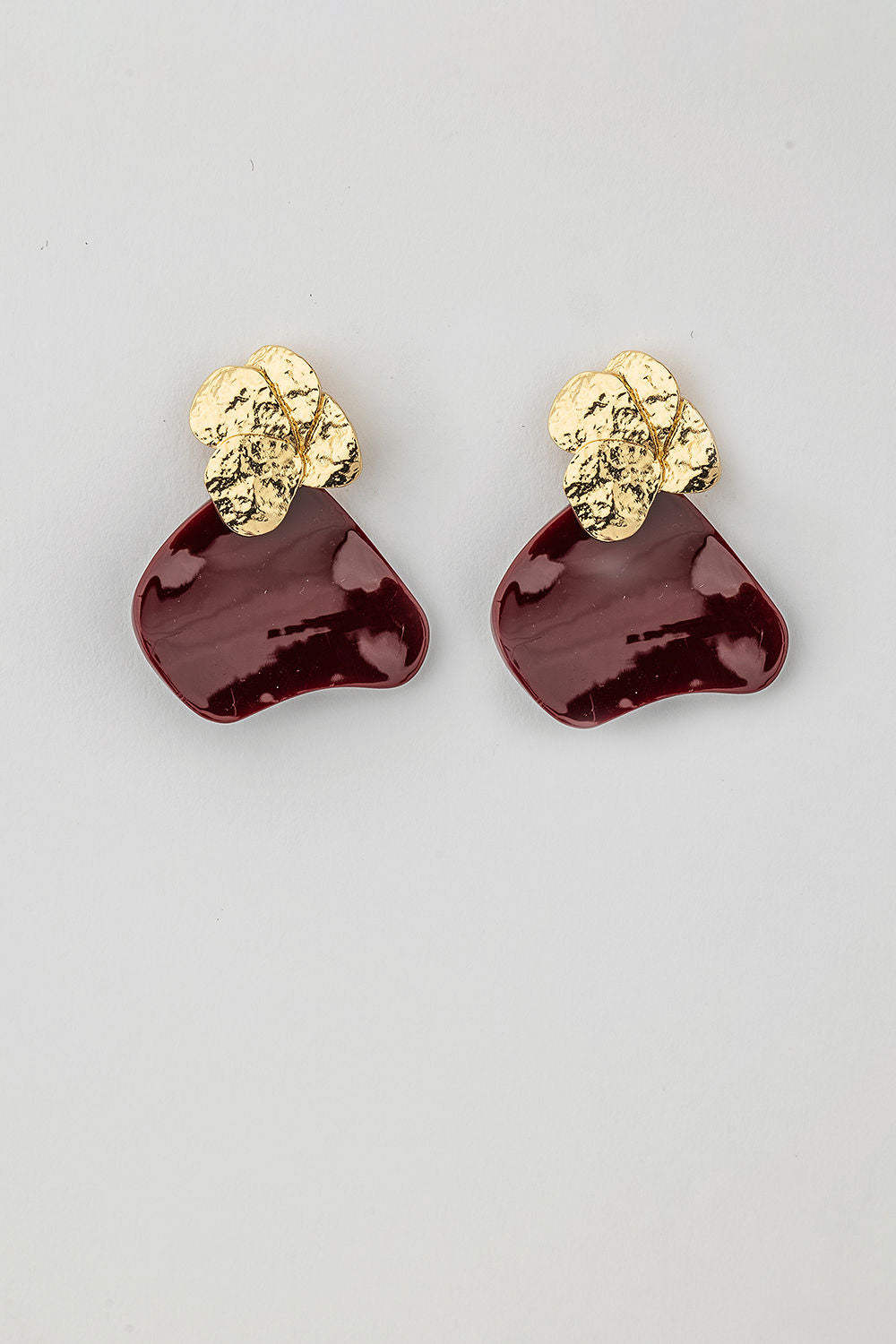 Violet Earrings Burgundy
