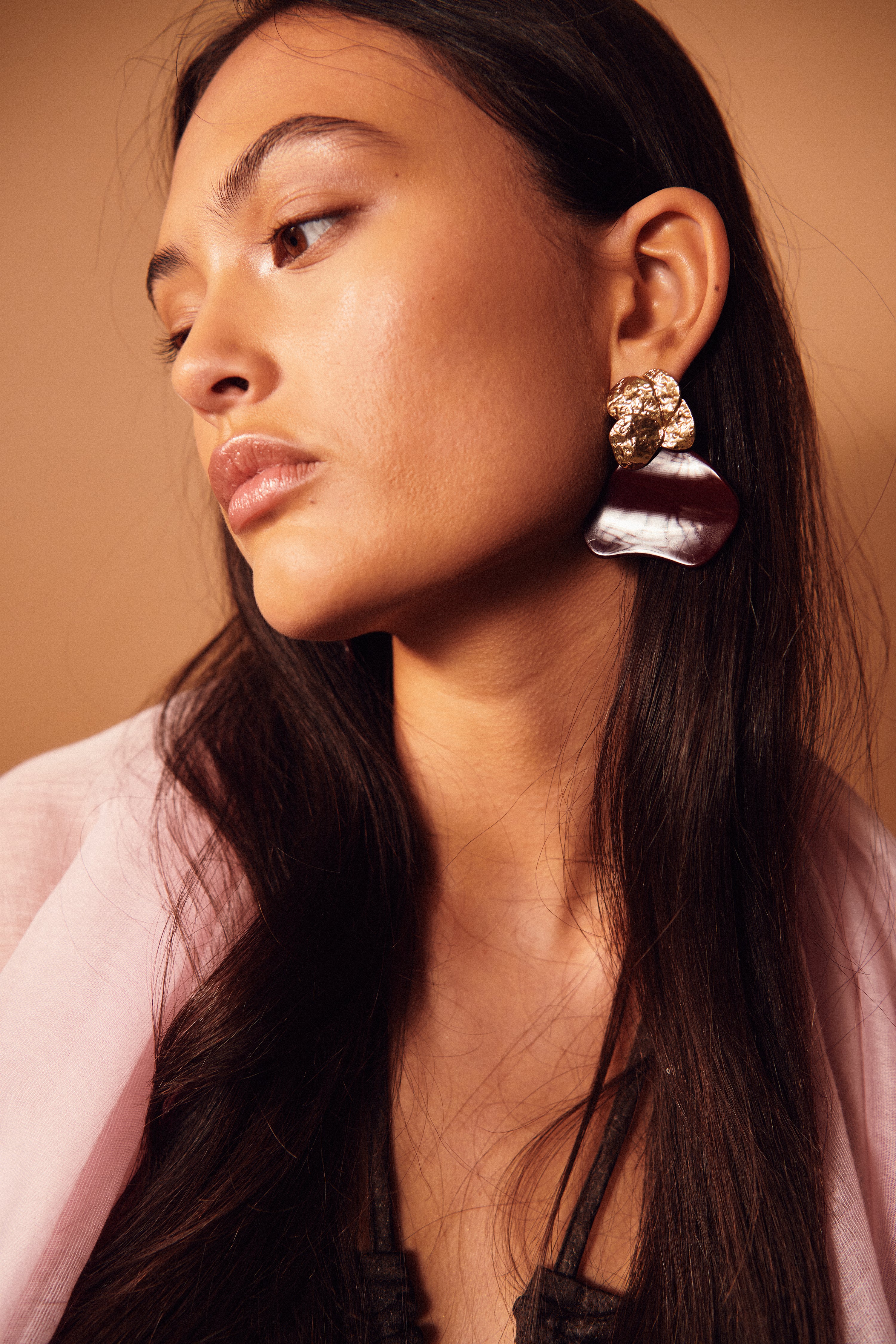 Violet Earrings Burgundy