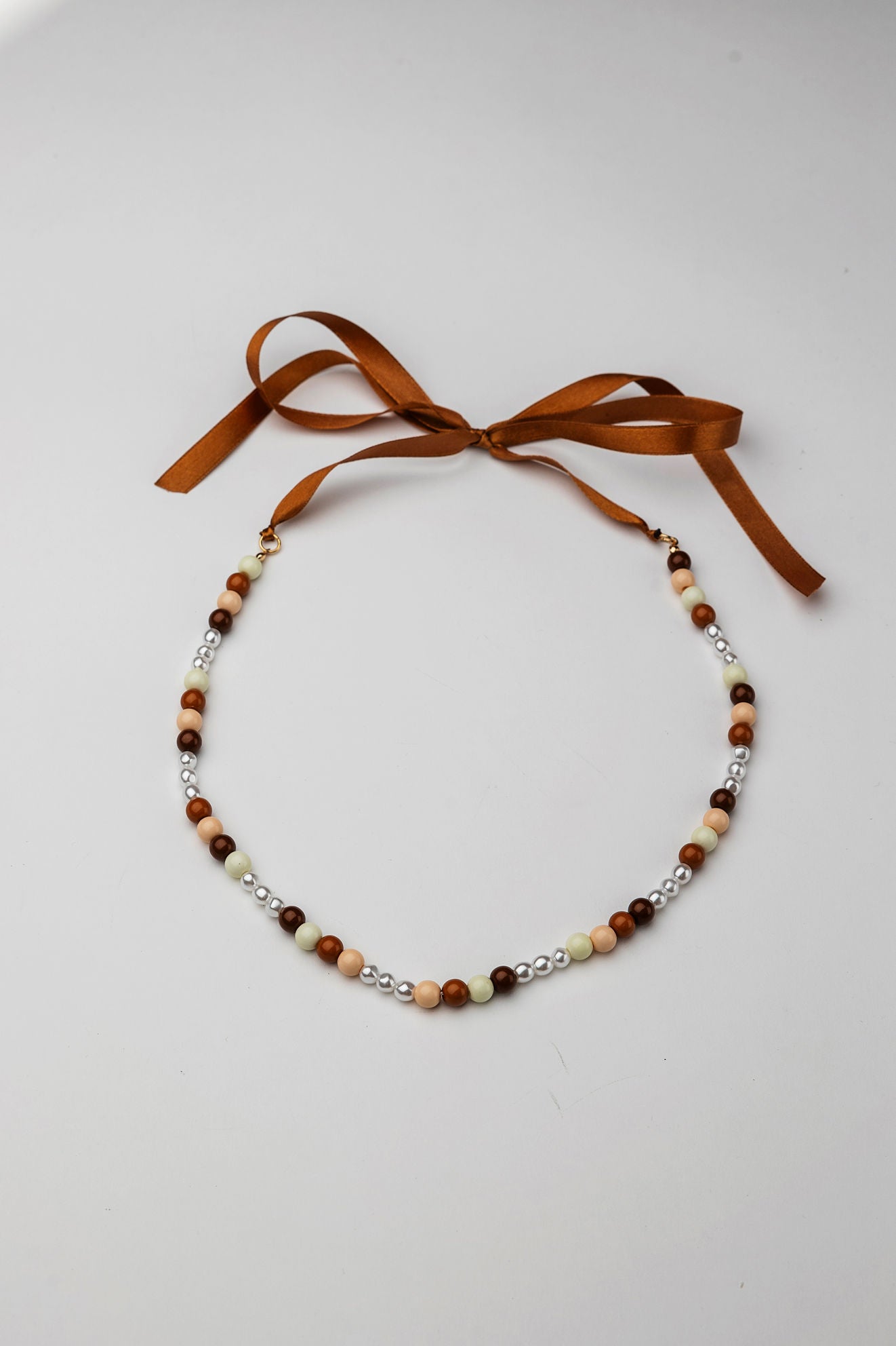 Bead Necklace Brown