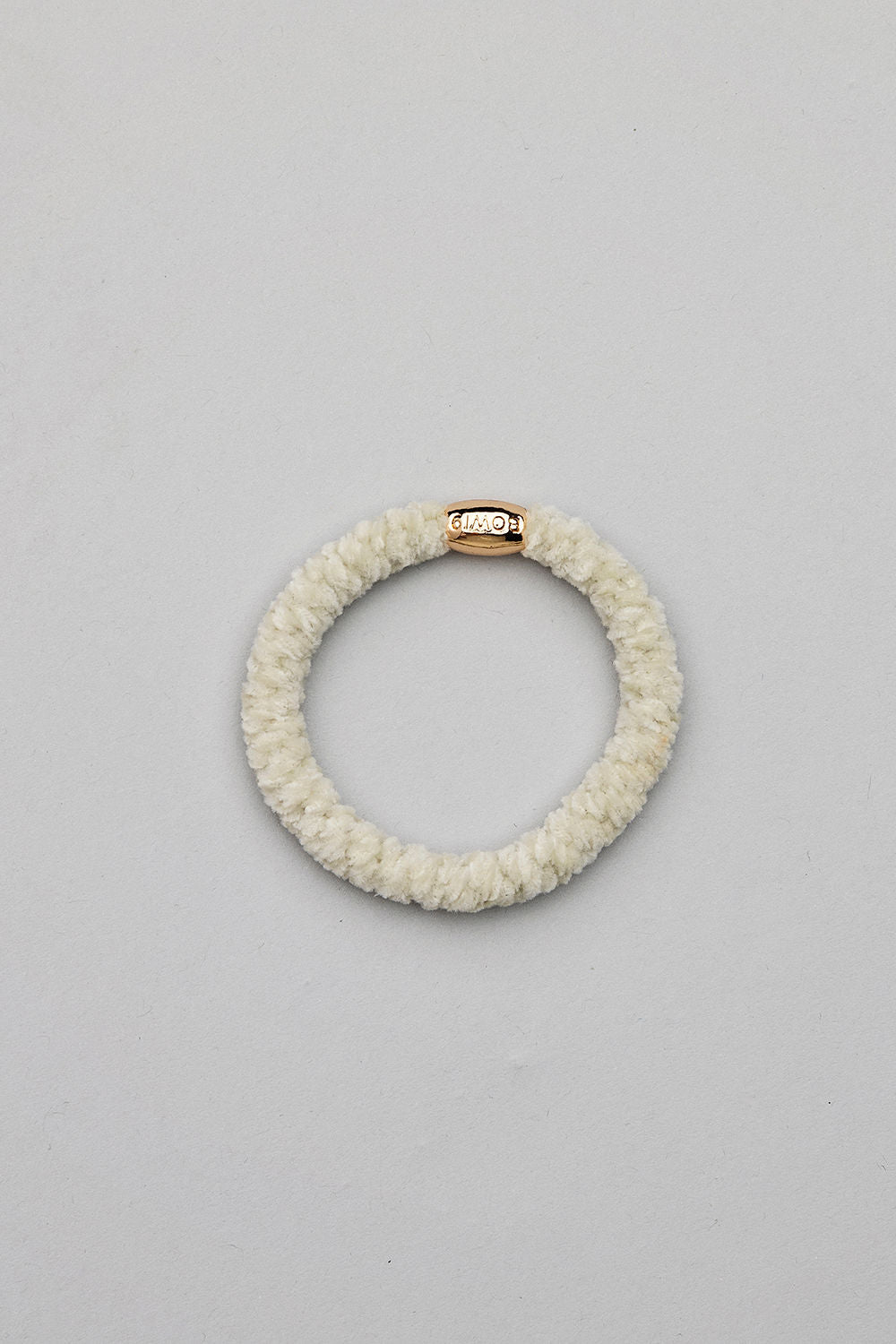 Hair elastic fluffy ivory/ MIN 20PCS