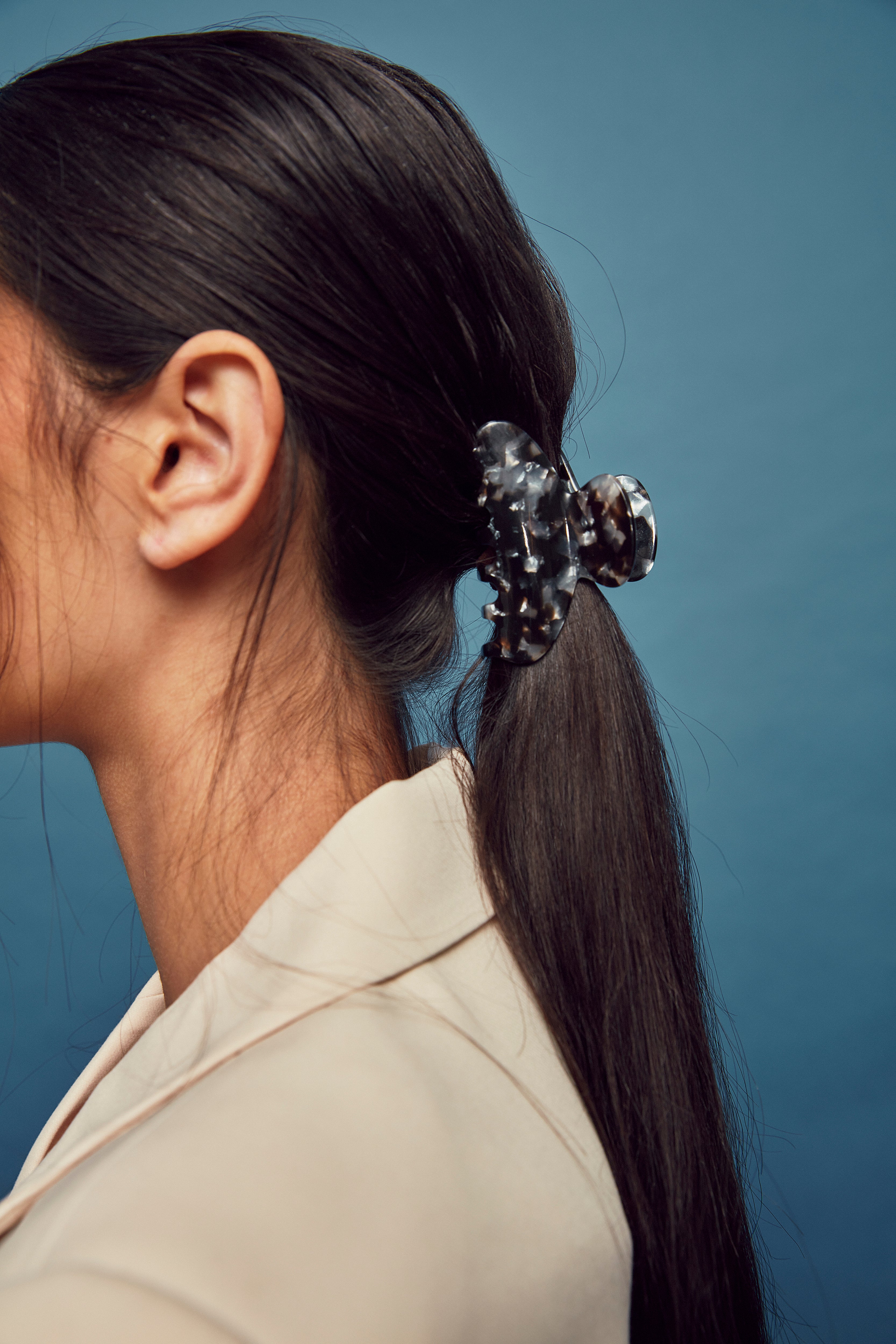 Hair Clip Blue Black