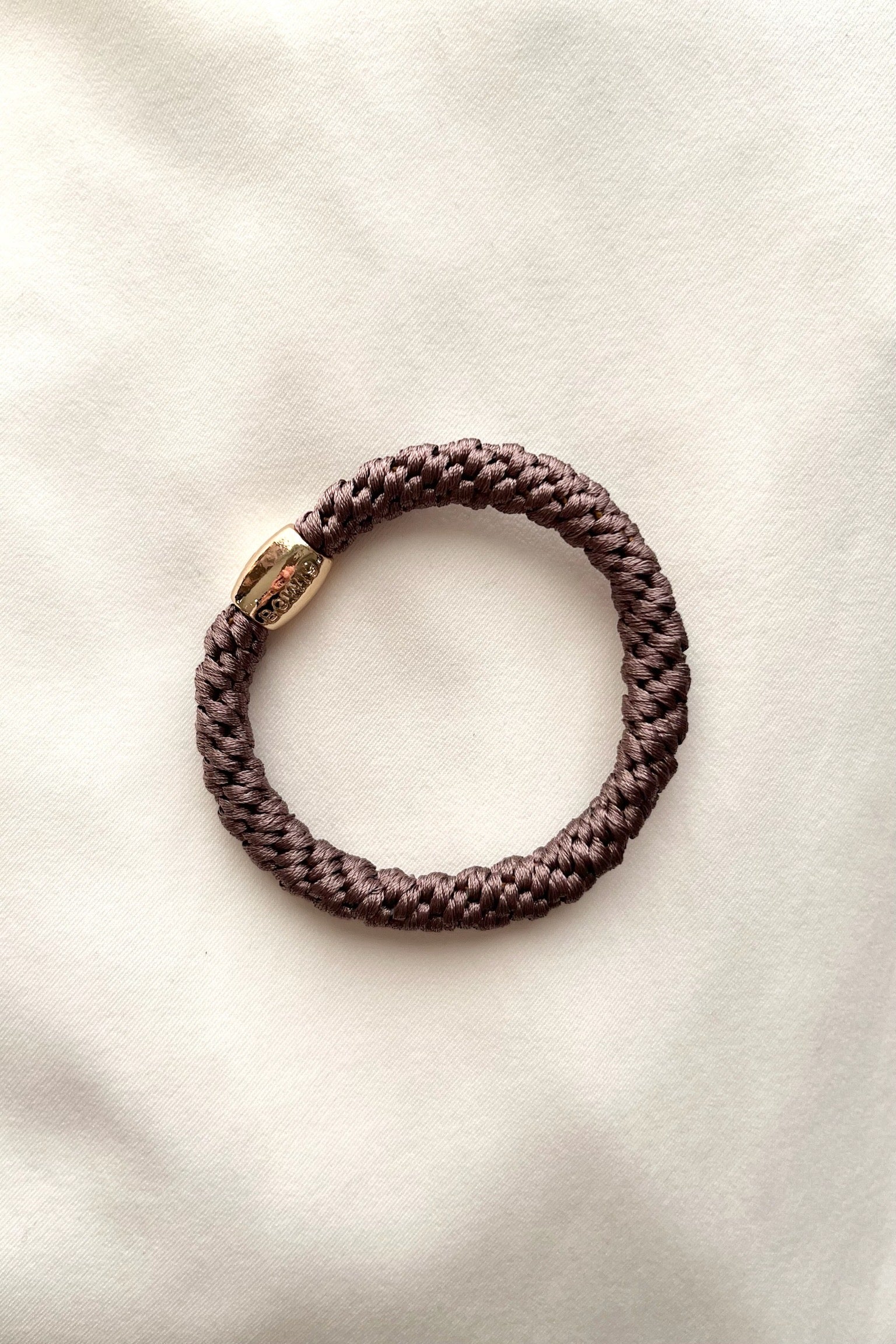Elastic Hairband Brown w Gold