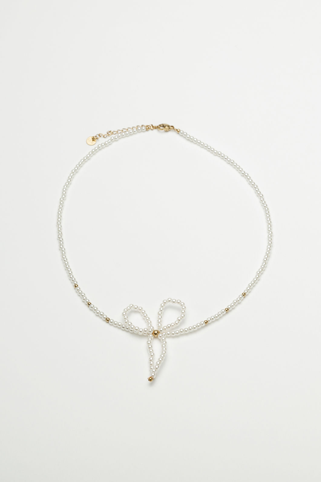 Bow Pearl Necklace