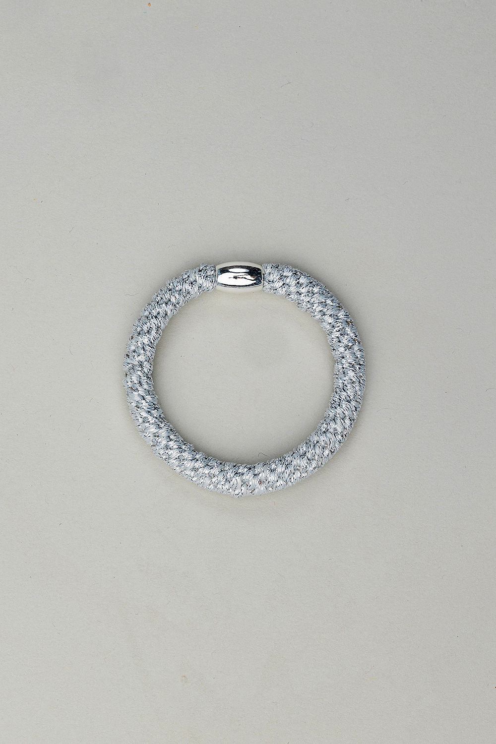 Elastic Hairband Silver w Silver