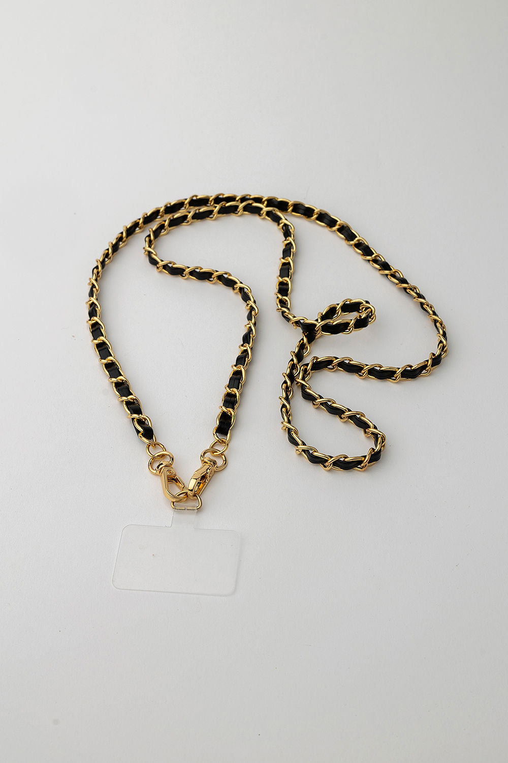 Claire Iphone Strap Black w Gold-