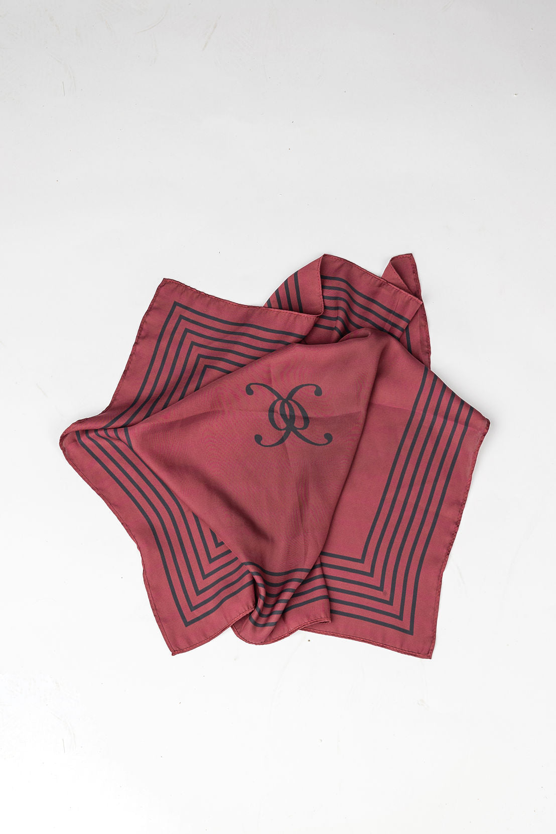 Elle Silk Scarf Burgundy