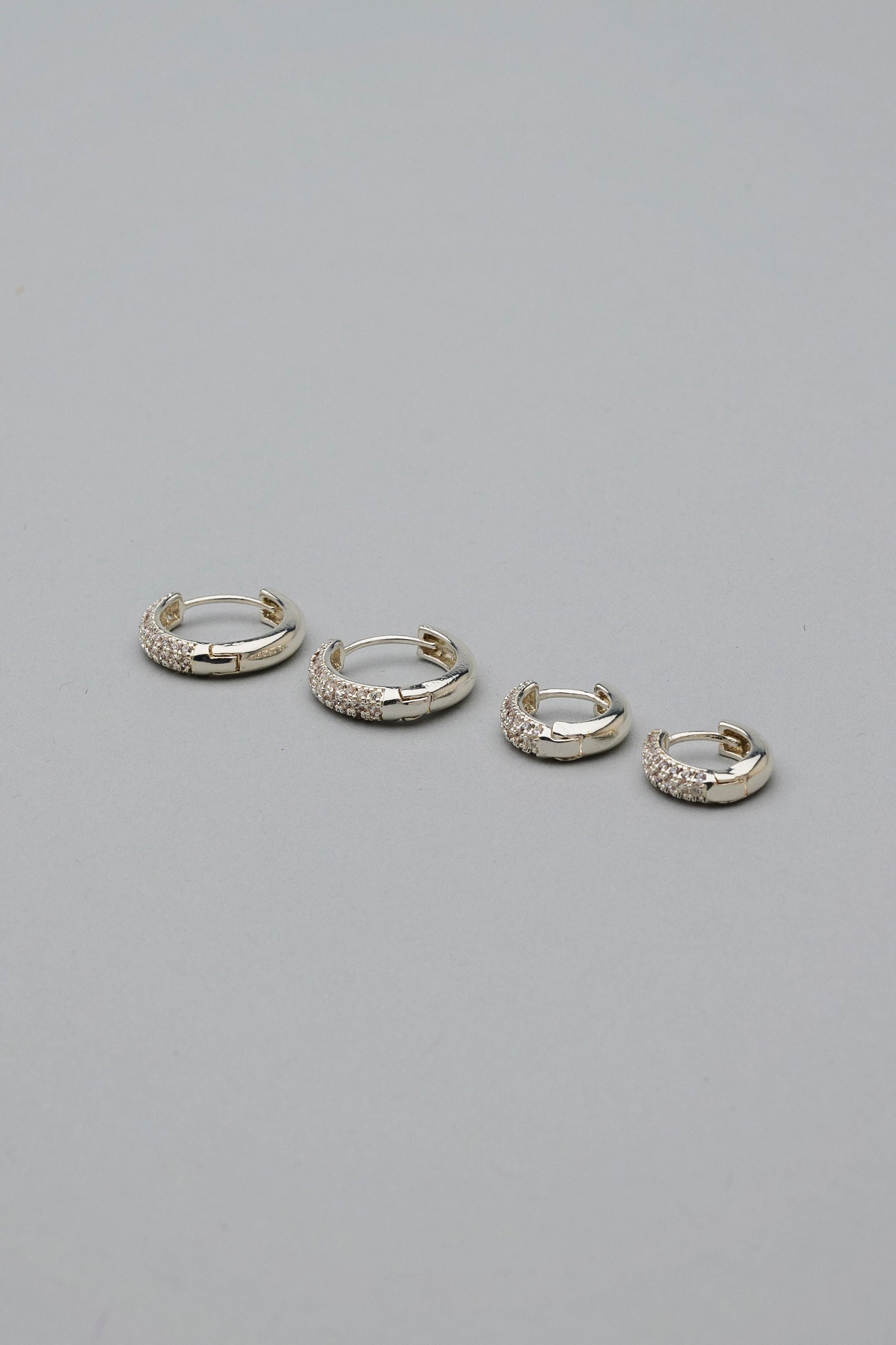 Double Set Hoops Silver