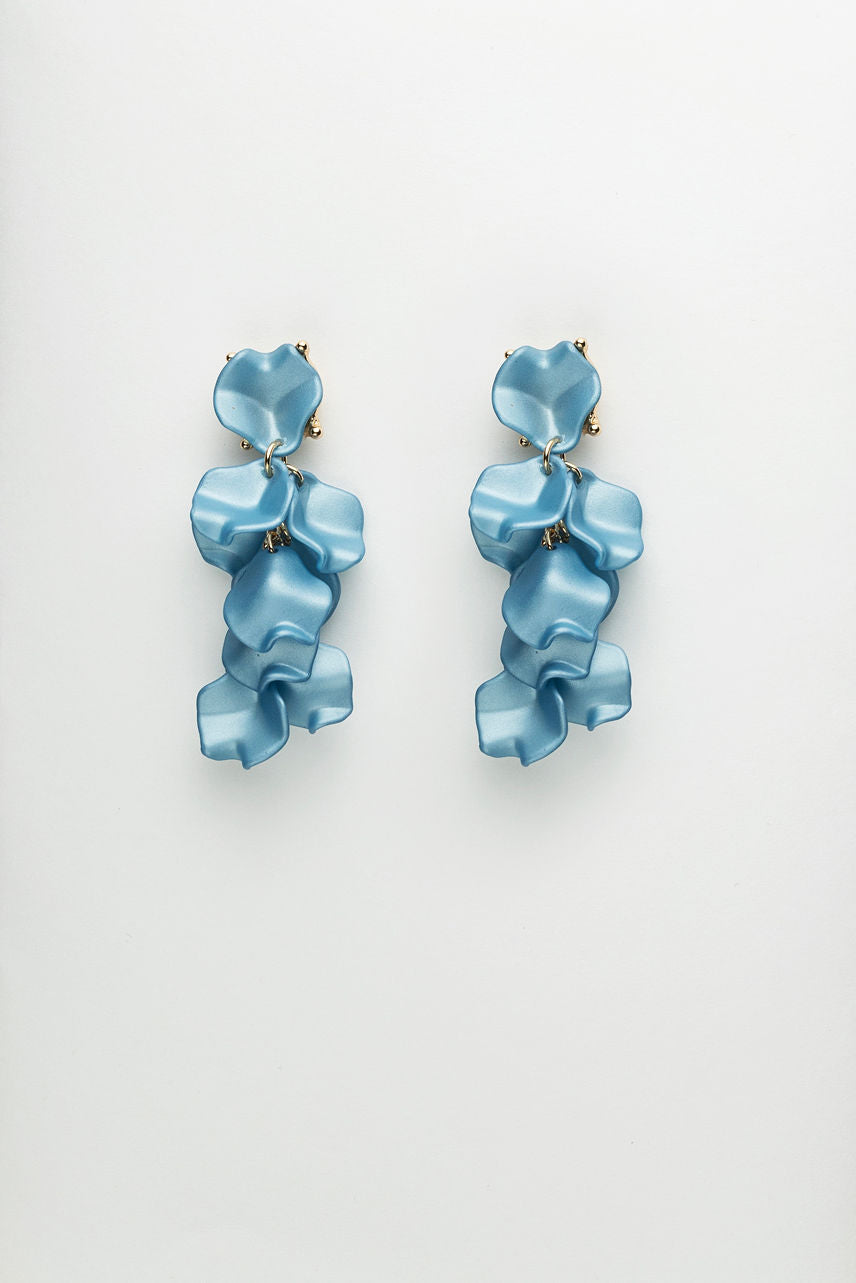 Leaf Earrings Mini Denim Blue - RESTOCK JULY