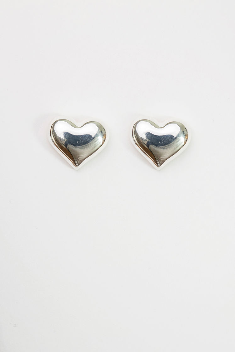 Heart Stud Silver