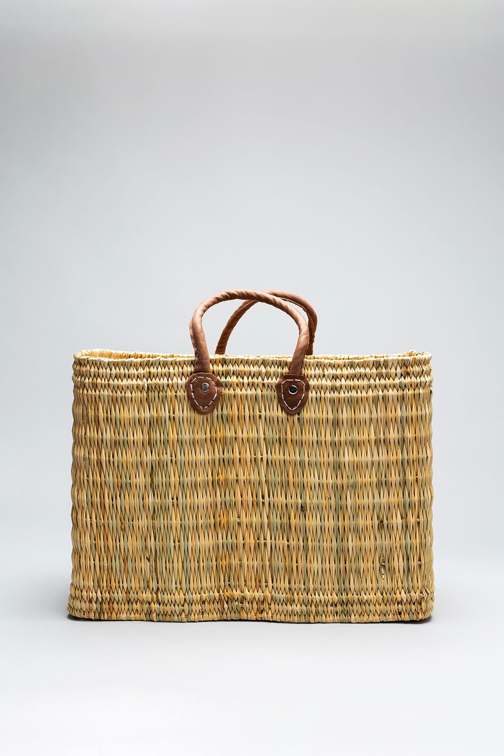 Straw Bag 3 set brown