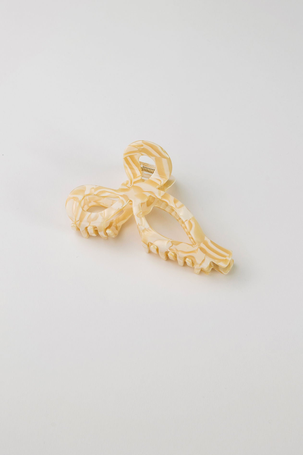 Bow Hair Clip Beige