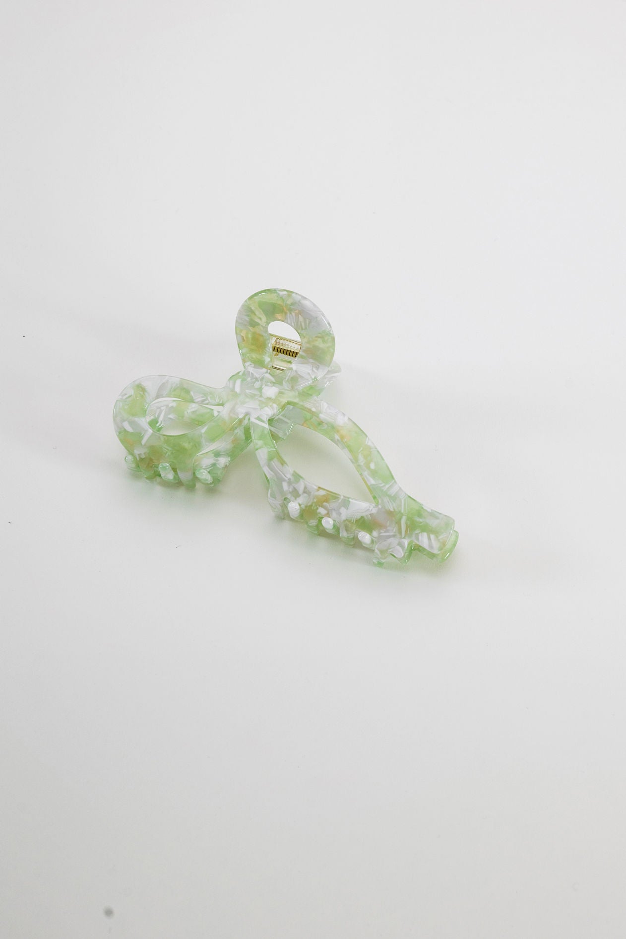 Bow Hair Clip Light Green