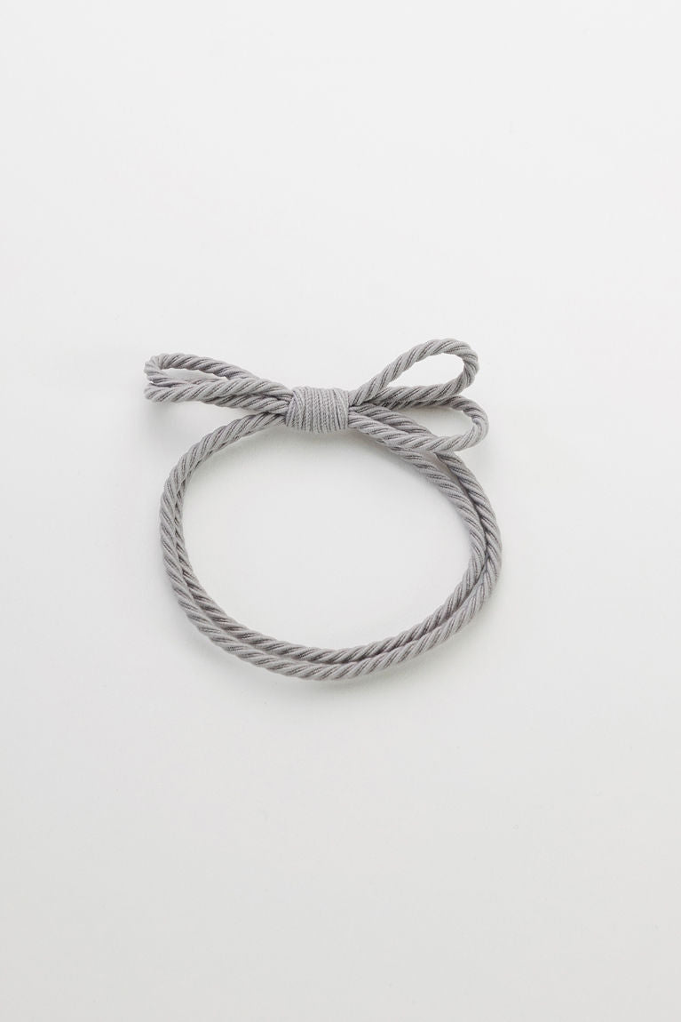 Bow Elastic Hairband Dark Beige/ Grey