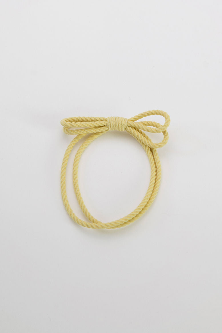 Bow Elastic Hairband Light Yellow