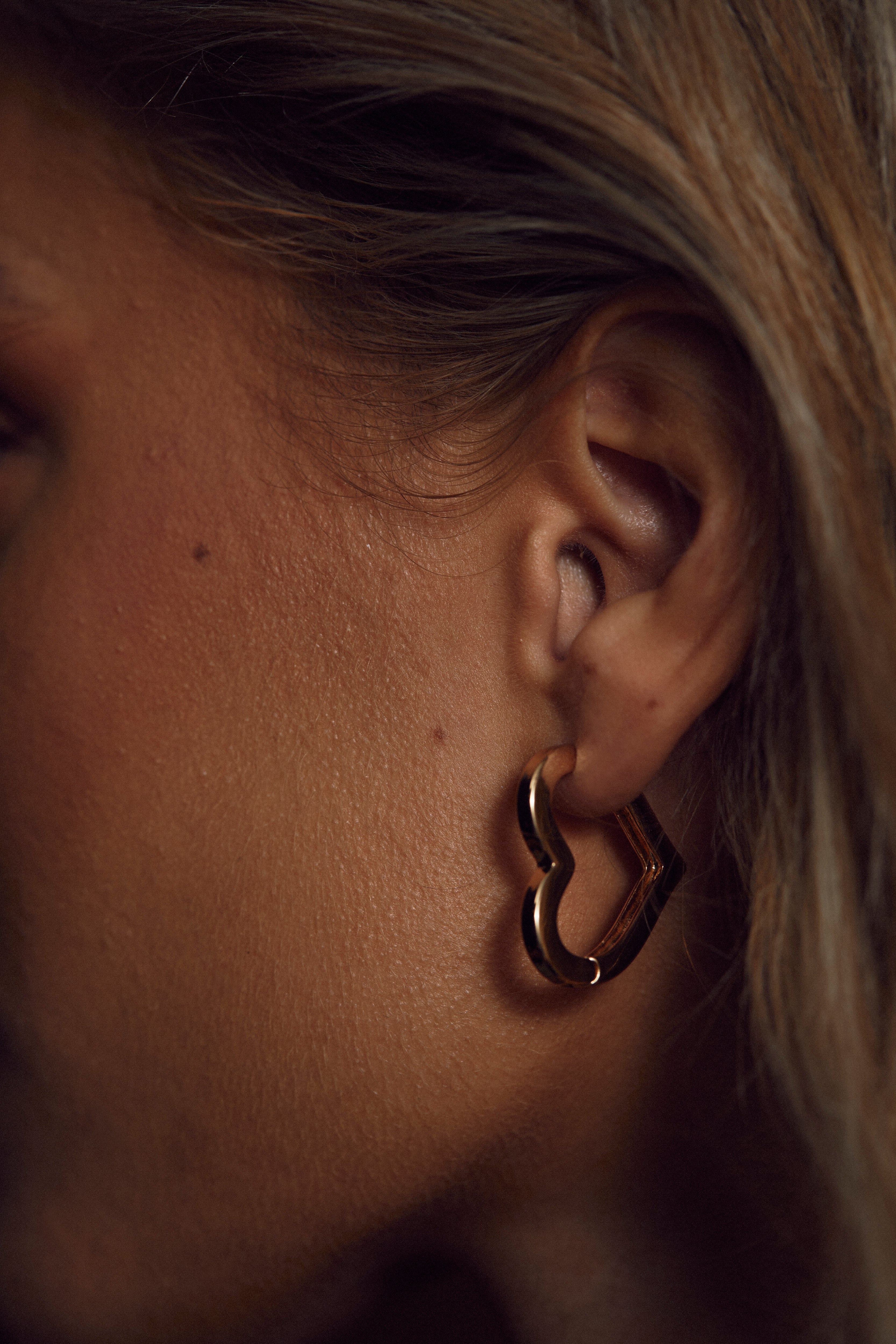 Heart Earrings Gold