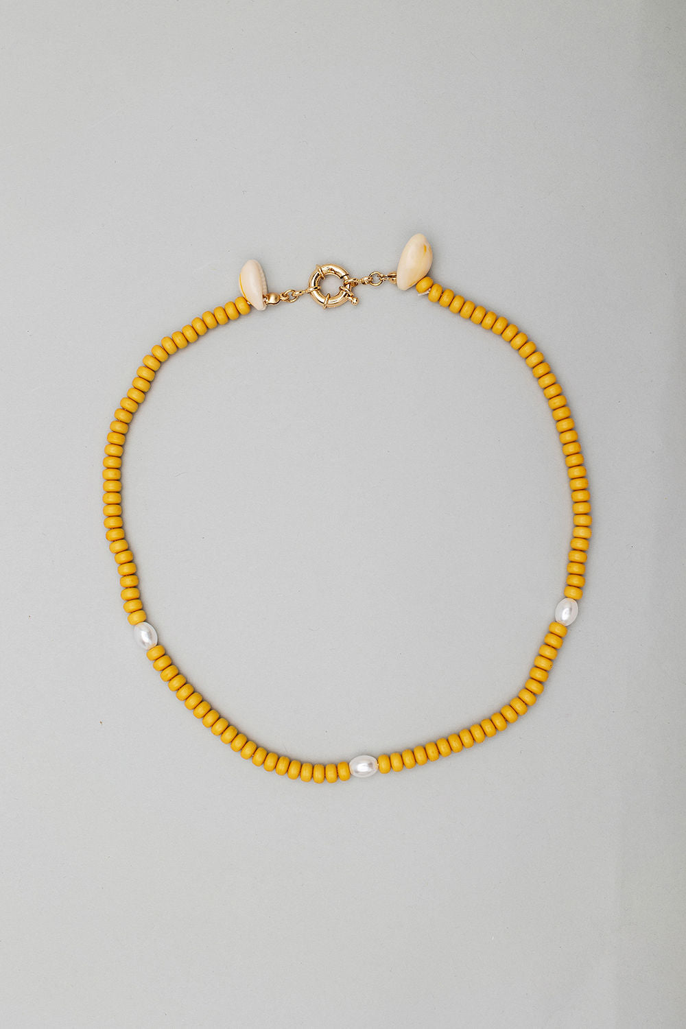 Summer Yellow Necklace Pearl