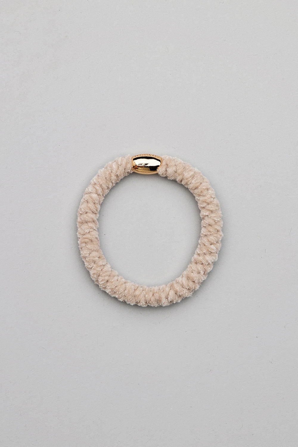 Hair elastic fluffy beige / MIN 20PCS