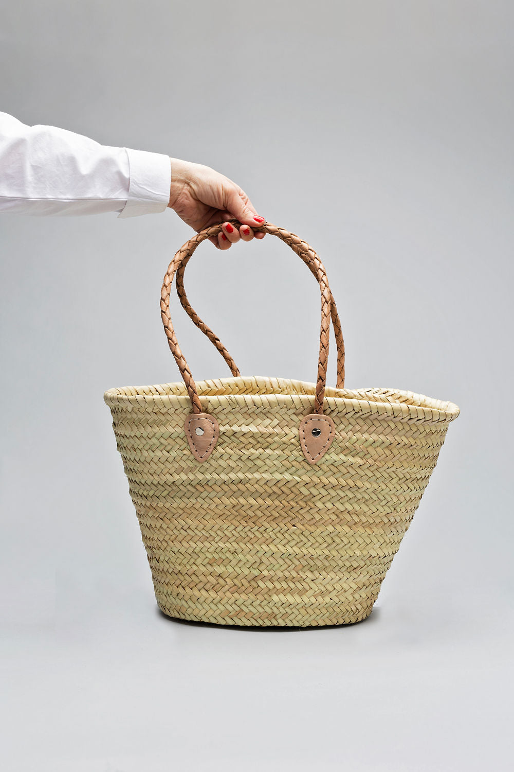 Straw Bag Classic L nude